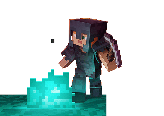 gif of a minecraft player, upon clicking you’re taken to the before you follow section