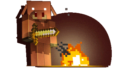 gif of a minecraft piglin, upon clicking you’re taken to the about me section